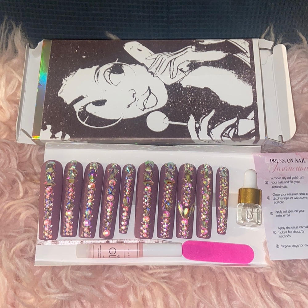 Beautiful homemade press on nails